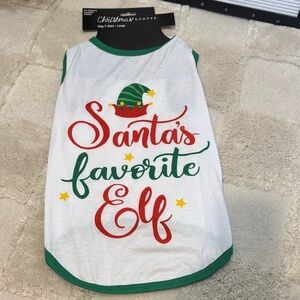 Hobby Lobby Santa's Favorite Elf Design Large Dog T-shirt